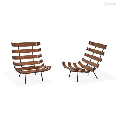 CARLO HAUNER E MARTIN EISLER - TWO 'COSTELA' ARMCHAIRS FOR F...