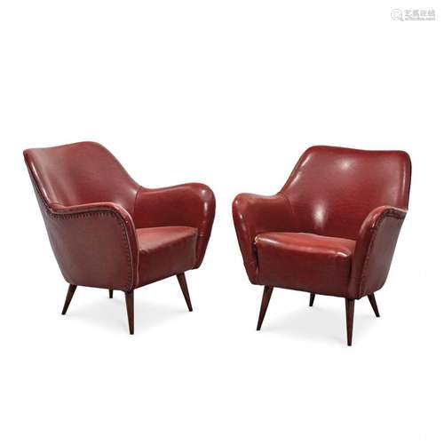 RENZO FRANCHI - TWO ARMCHAIRS FOR CAMERANI  1950S