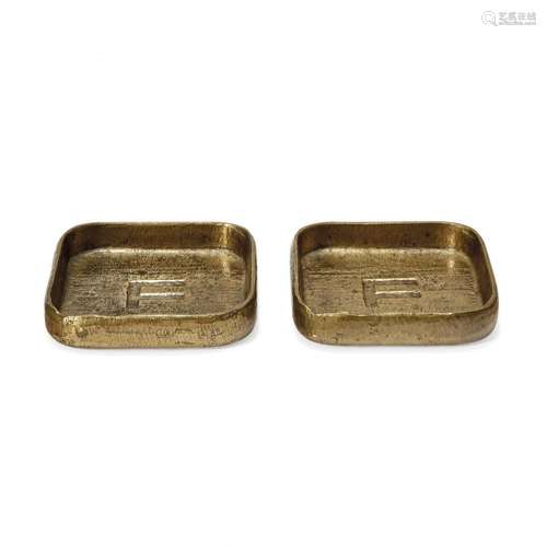 LUCIANO FRIGERIO  1928-1999 - TWO ASHTRAYS  1970S