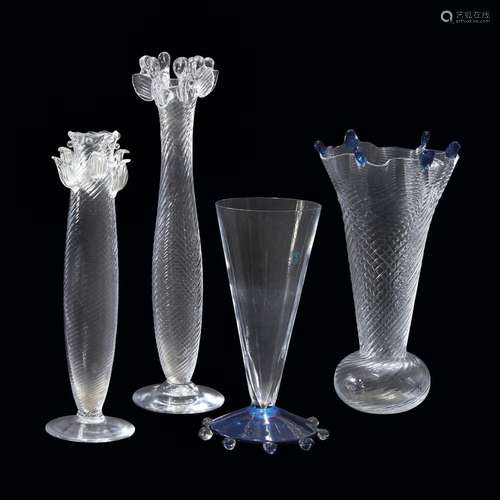 DAVID PALTERER  1949  - FOUR VASES FOR SARDINIA CRISTAL  199...