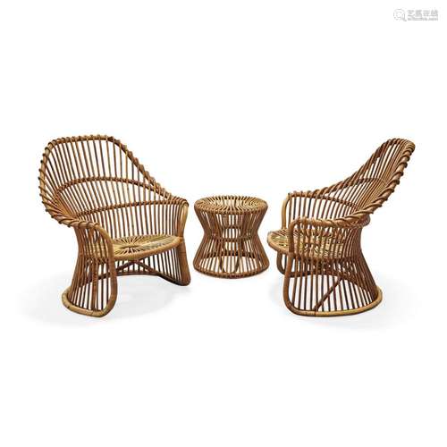 MARCO ZANUSO  1916-2001 - TWO 'MARTINGALA' ARMCHAIRS FOR VIT...