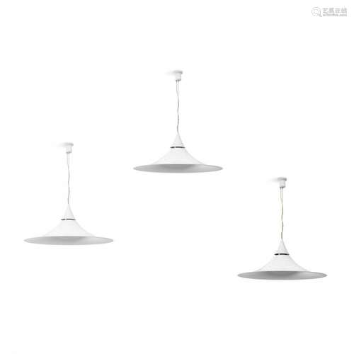 THREE PENDANT LAMPS