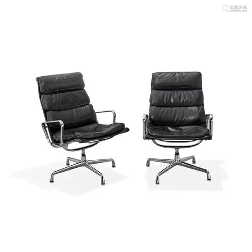 CHARLES & RAY EAMES  - TWO 'SOFT PAD' LOUNGE CHAIRS FOR ...