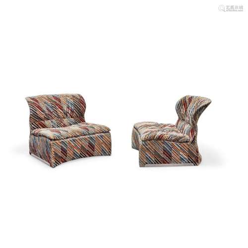 GIOVANNI OFFREDI  1927-2007 - TWO 'VELA BASSA' ARMCHAIRS FOR...