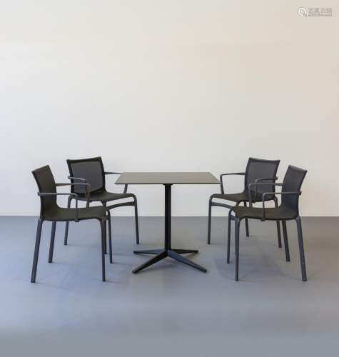 SPOTTI TABLE AND FOUR 'FRAME' CHAIRS