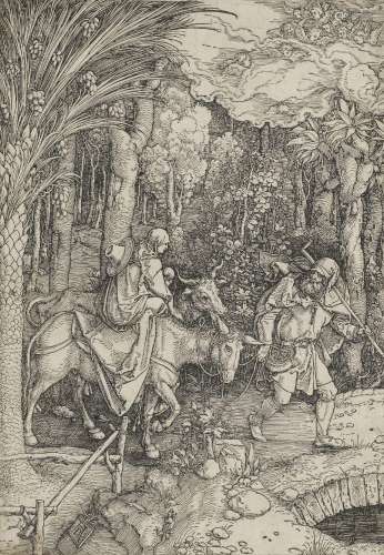 Albrecht Dürer (1471-1528)<br />
La Fuite en Egypte. Planche...