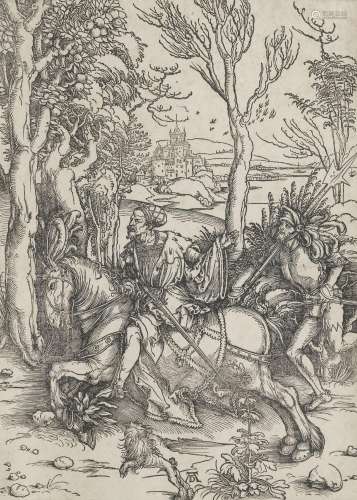 Albrecht Dürer (1471-1528)<br />
Chevalier sur son cheval et...