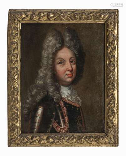 Ecole Française XVIIe s<br />
Portrait d'homme en armure