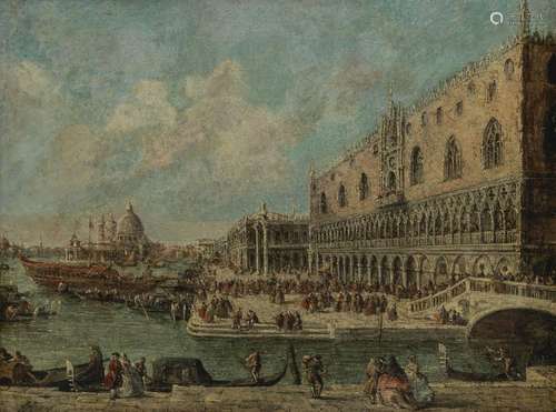 Suiveur de Francesco Guardi (1712-1793)<br />
Le bucentaure ...