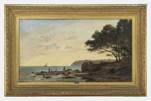 Fortuné Viguier (1841-1916)<br />
Pêcheurs au bord de la mer