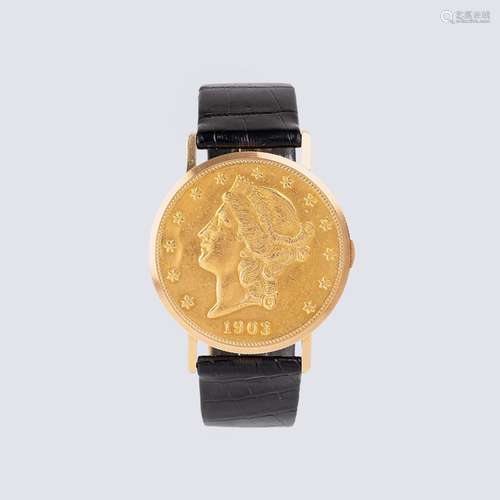 Vacheron & Constantin. A Wristwatch with US Coin 'Libert...