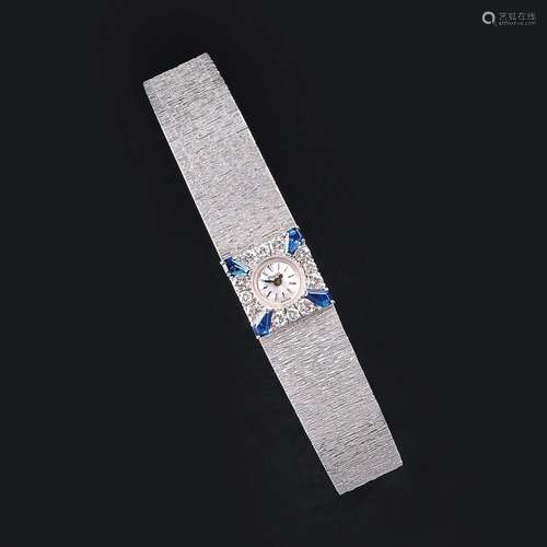 Piaget. A Ladie's Wristwatch with Diamonds and Sapphires.