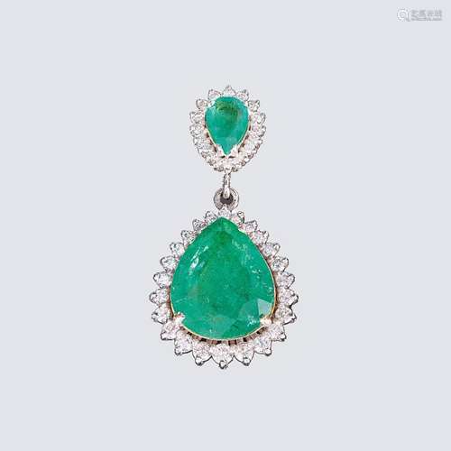 A highcarat Emerald Diamond Pendant.