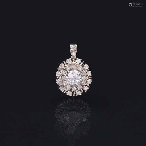 A Diamond Pendant with central Solitaire Diamond.