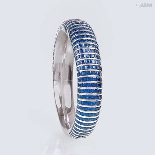 Juwelier Wilm. A highcarat Sapphire Bangle Bracelet.