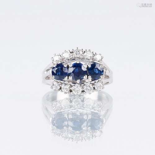 A Sapphire Diamond Ring.