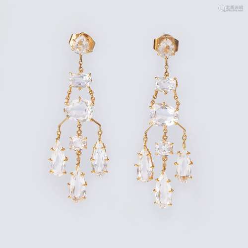 Juwelier H. Stern. A Pair of Chandelier Earpendants with Roc...