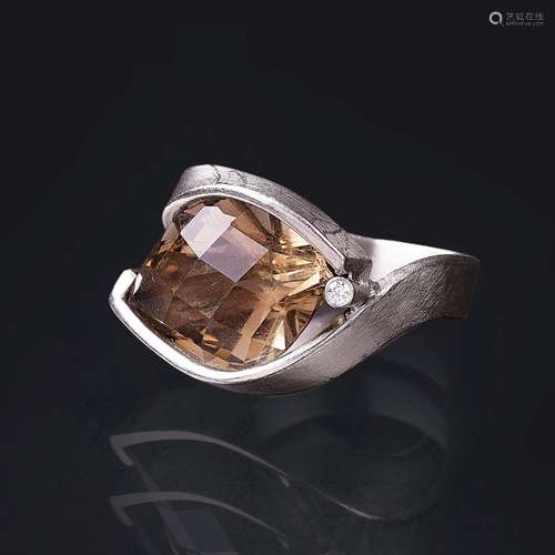 A Smoky Quartz Ring.