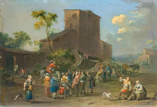 Norbert Grund (Prag 1717 - Prag 1767). Market.