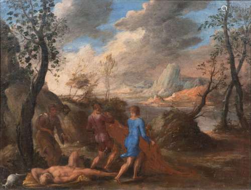 Italian Master active mid 17th cent. Drunkenness of Noah.