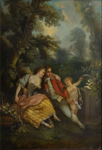 François Boucher (Paris 1703 - Paris 1770), follower. Galant...