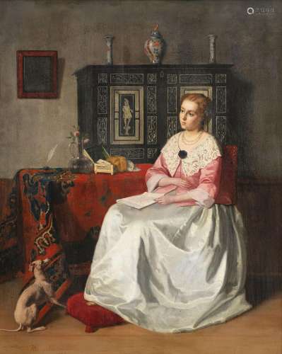 Hendrik Hollander (Leeuwarden 1823 - Amsterdam 1884). Lady w...