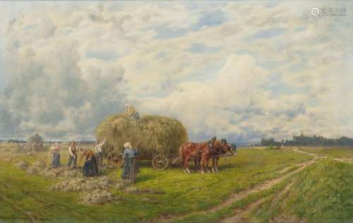 Désiré Thomassin (Wien 1858 - München 1933). Hay Making.