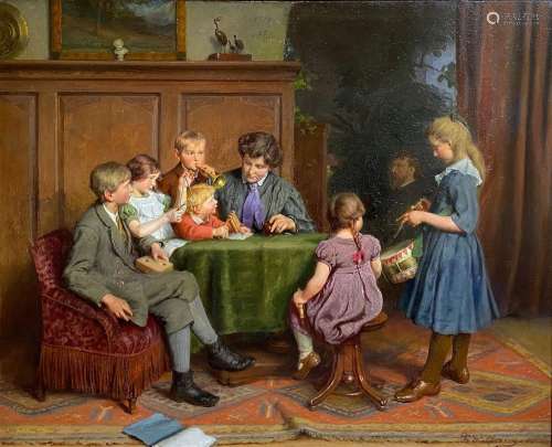 Felix Schlesinger (Lausanne 1833 - Hamburg 1910). Family of ...
