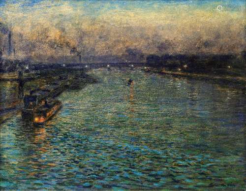 Gaston Prunier (Le Havre 1863 - Paris 1927). Paris by Night.