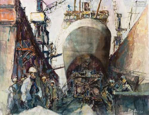 Karl Holstein (Hamburg 1912 - Hamburg 2003). Dry Dock.
