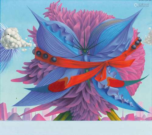Wolfgang Hutter (Wien 1928 - Wien 2014). Butterfly and Bloss...
