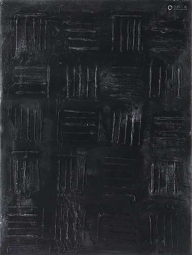 Herbert Zangs (Krefeld 1924 - Krefeld 2003). Black Relief.