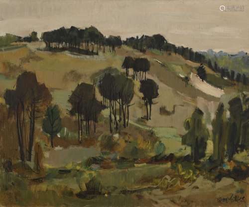 Pierre GILLES (1913-1993) « Paysage »  Huile sur toile signé...