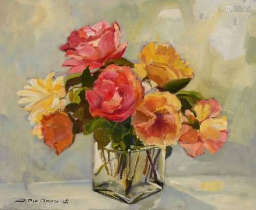 Jean Pierre LE BRAS (1931-2017) "Bouquet de roses"...