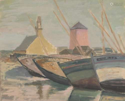 Henri SOLLIER (1886-1966) "Camaret" aquarelle sbd ...