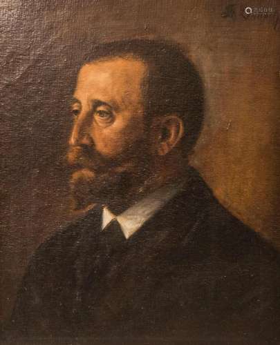 Franz Seraph von Lenbach (1836-1904),  Herrenporträt im Prof...