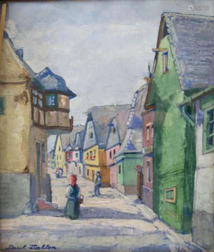 Paul Dahlen (1881-1954),  Pfälzer Gasse mit Marktfrau  /  A ...