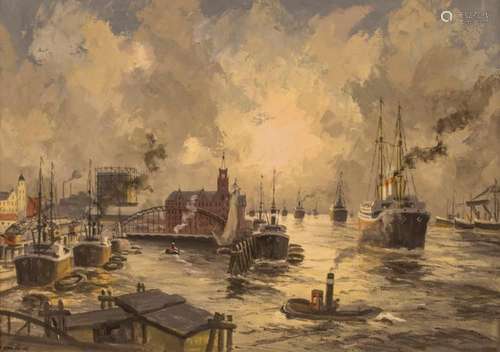 Paul Walther Ehrhardt (1872-1959),  Hamburger Hafen  /  Hamb...