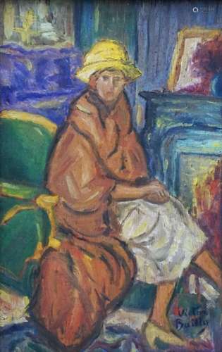 Victor Bailly,  Frau mit gelbem Hut  /  A lady with a yellow...