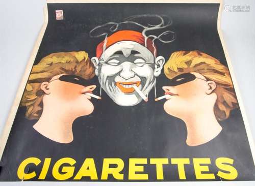 Art Déco Plakat  CIGARETTES , Frankreich, um 1925