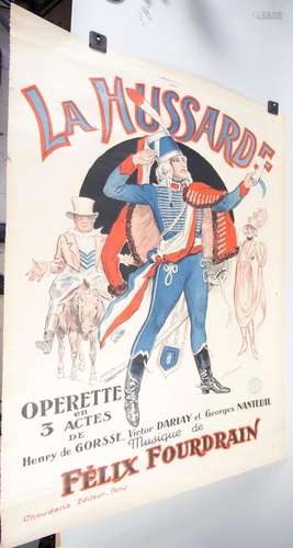 Plakat  LA HUSSARDE , Frankreich, um 1925