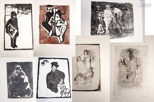 Konvolut aus 7 Druckgrafiken / A set of 7 prints, 1970er Jah...