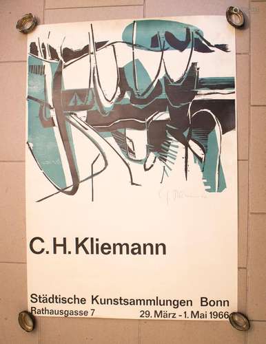 Carl-Heinz Kliemann (1924-2016), Ausstellungsplakat, Städtis...