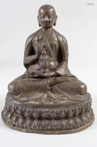 Buddha bzw.  Mönch Wangchuk?  / A Buddha figure or  monk Wan...