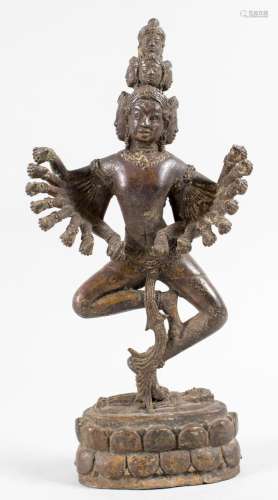 Tanzender Hevajra / A dancing Hevajra figure, Khmer-Kultur, ...