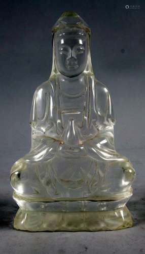 Bergkristall-Guanyin / A rock crystal Guanyin figure, China,...