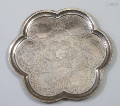 Tablett / A silver tray, wohl Persien, 19. Jh.