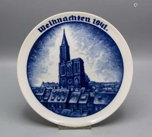 Weihnachtsteller  Straßburger Münster  / A Christmas plate, ...