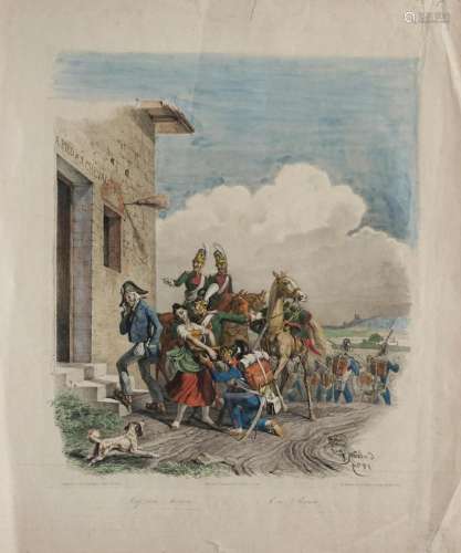 Carl von Heidek, Blatt zur Französischen Julirevolution 1830...