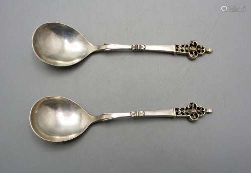 2 Löffel / 2 silver spoons, wohl deutsch, um 1900